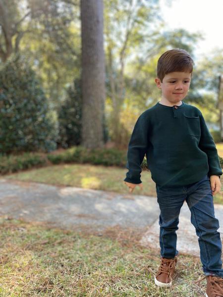 Dayton Sweater in Green | Me & Henry