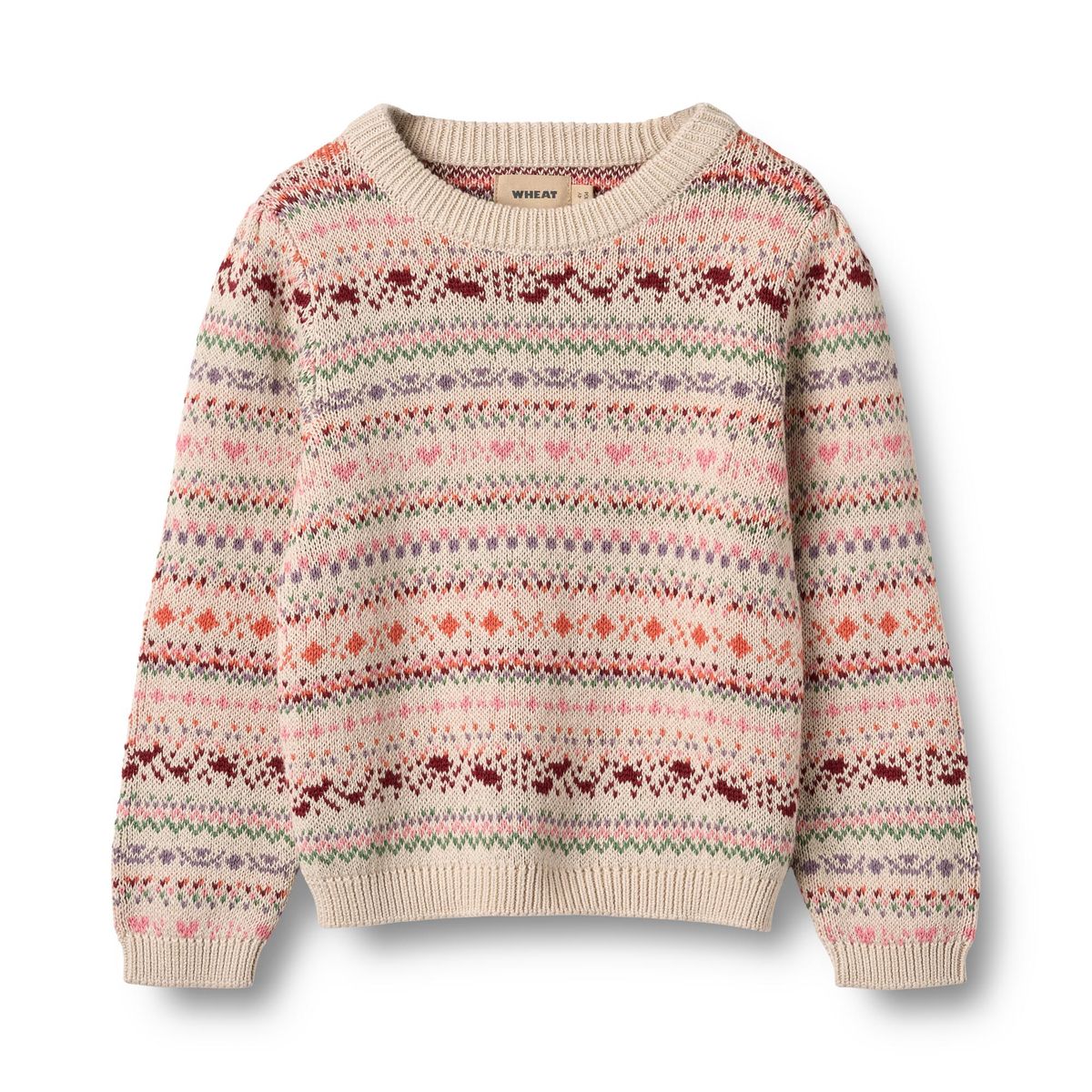 Olga Organic Jacquard Pullover | Wheat