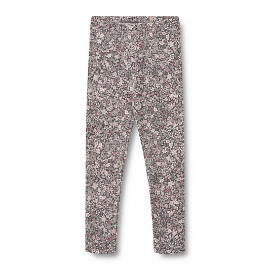 Jules Jersey Leggings - Purple Stone Flowers | Wheat