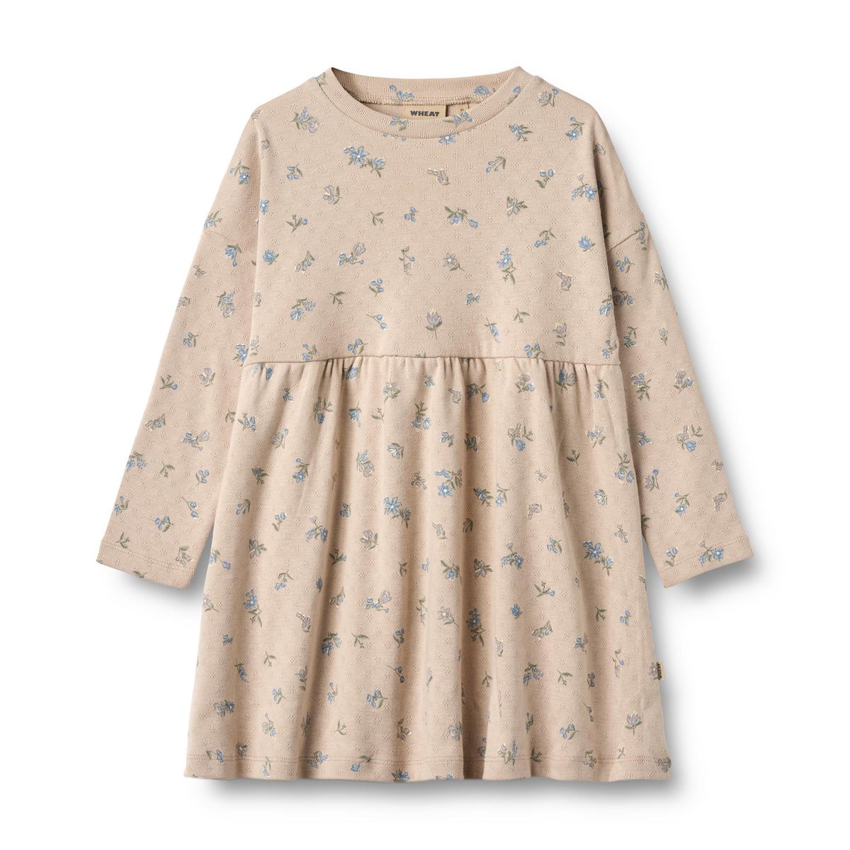 Emmy Jersey Dress - Warm Sand Flowers | Wheat