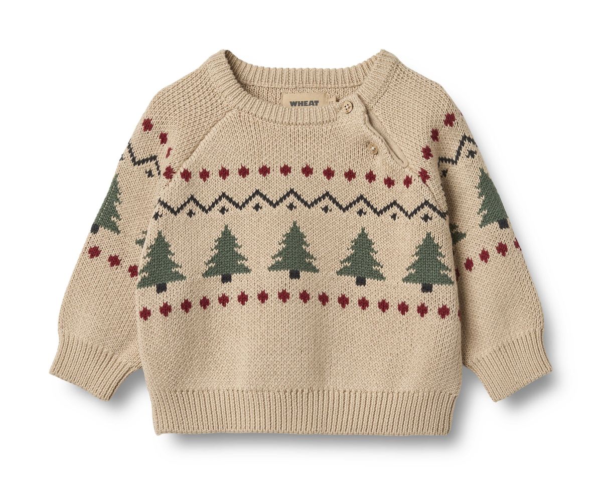 Balou Organic Jacquard Pullover - Warm Sand | Wheat