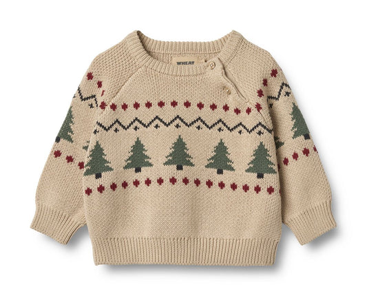 Balou Organic Jacquard Pullover - Warm Sand | Wheat