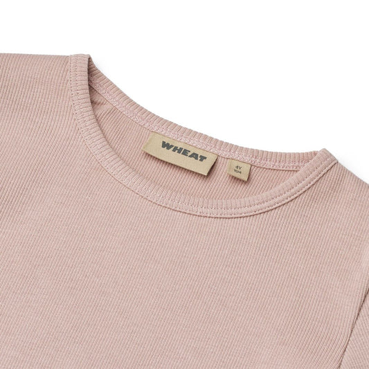 Ida Long Sleeve T-Shirt - Rose Powder | Wheat