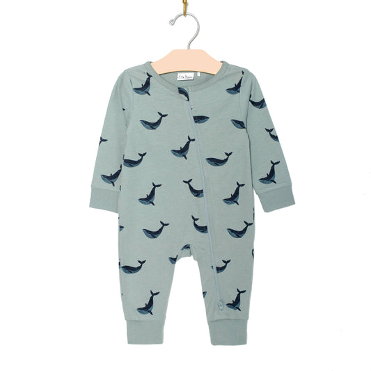 Blue Whale Zip Romper | City Mouse Studio