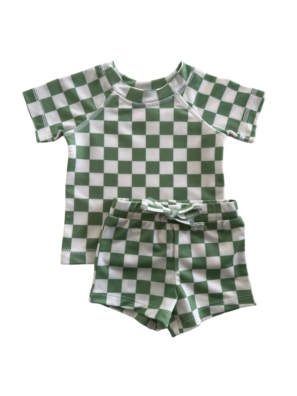 Lime Checkerboard Rashguard Set UPF 50+ | SIIX