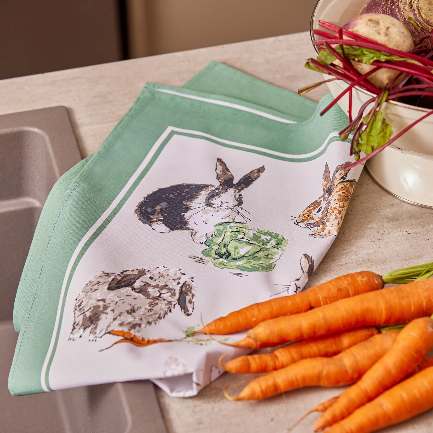 Printed Cotton Tea Towel (Various Prints) | Ulster Weavers