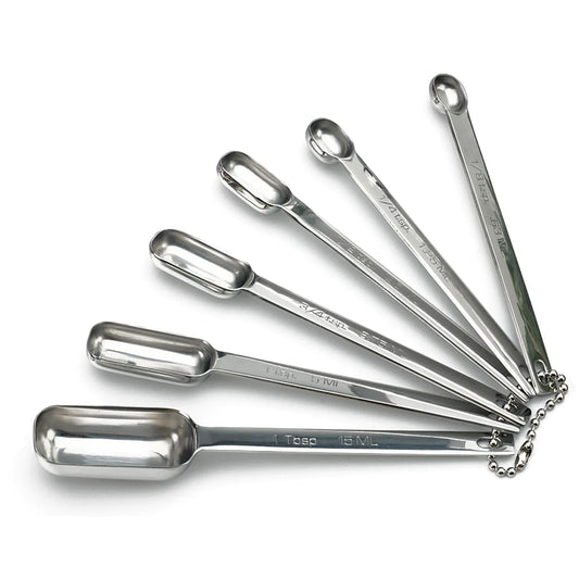 Set of 6 Stainless Steel Spice Spoons | RSVP International