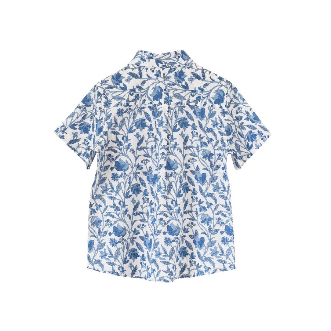 Boys Collar Shirt - Vintage Blue | Beet World
