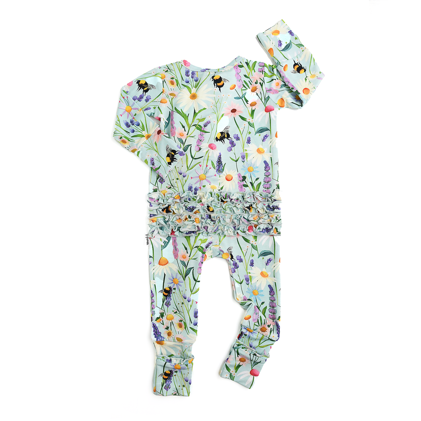 Bumble Ruffle Bamboo Zip Romper | Gigi & Max