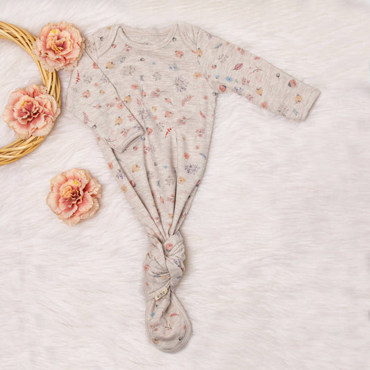 Organic Sleep Gown - Nature Print | Limika Textiles