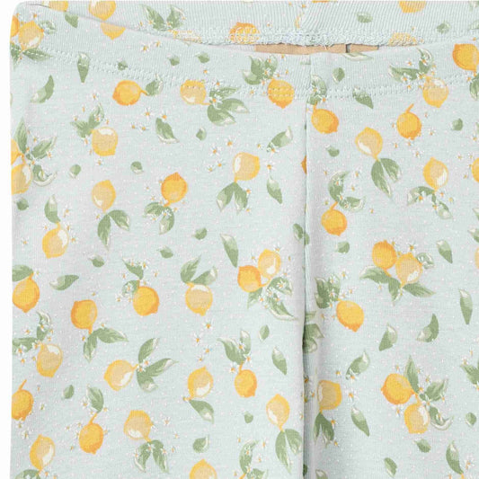 Jules Jersey Leggings - Summer Blue Citrus | Wheat