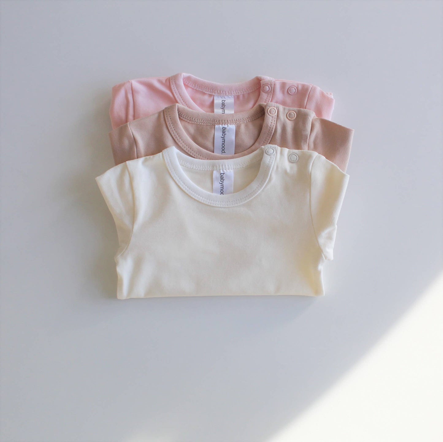 Light Pink Organic Bodysuit | Babymood Norway