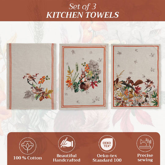 Recolte Towels (Set of 3) | Maison d'Hermine