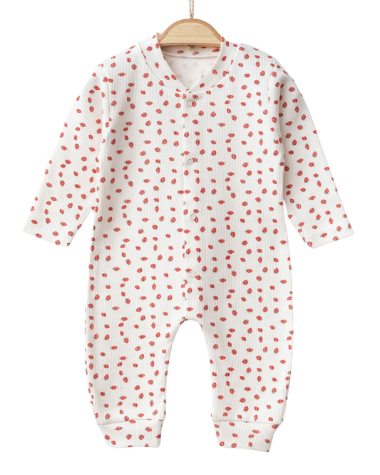 Strawberry Print Romper | Himmelberg Baby