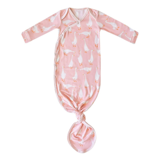 Goosie Newborn Knotted Gown | Copper Pearl