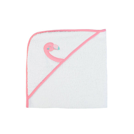 Hooded Towel (Pink Flamingo) | FS Baby