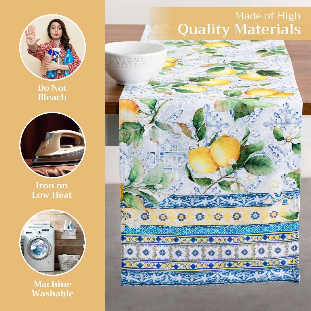 Double Sided Citrus Table Runner | Maison d'Hermine