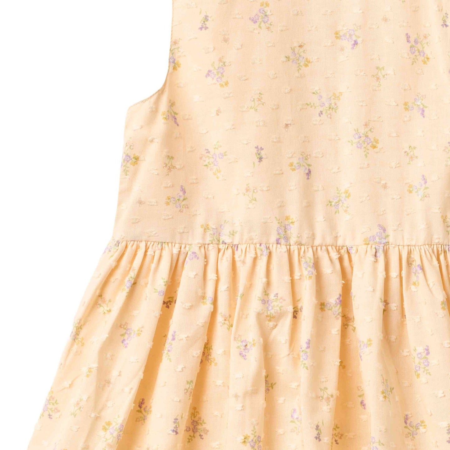 Barely Apricot Flowers Elma Dress | Wheat