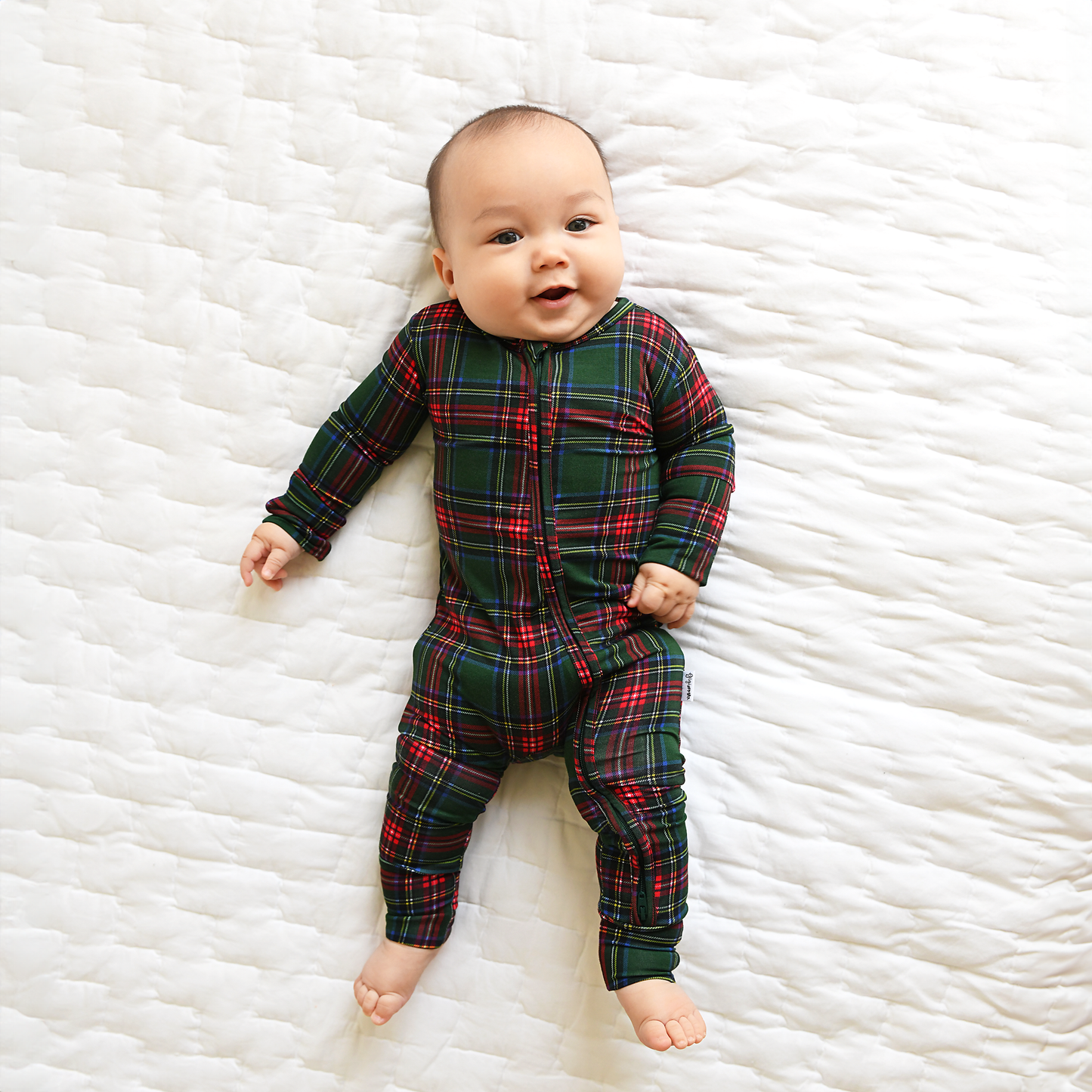 Kane Tartan Bamboo Romper | Gigi & Max