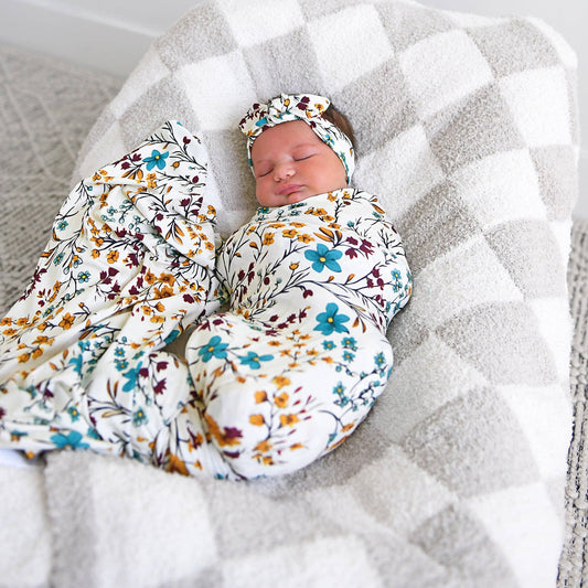 Maren Floral Swaddle Blaket | Gigi & Max