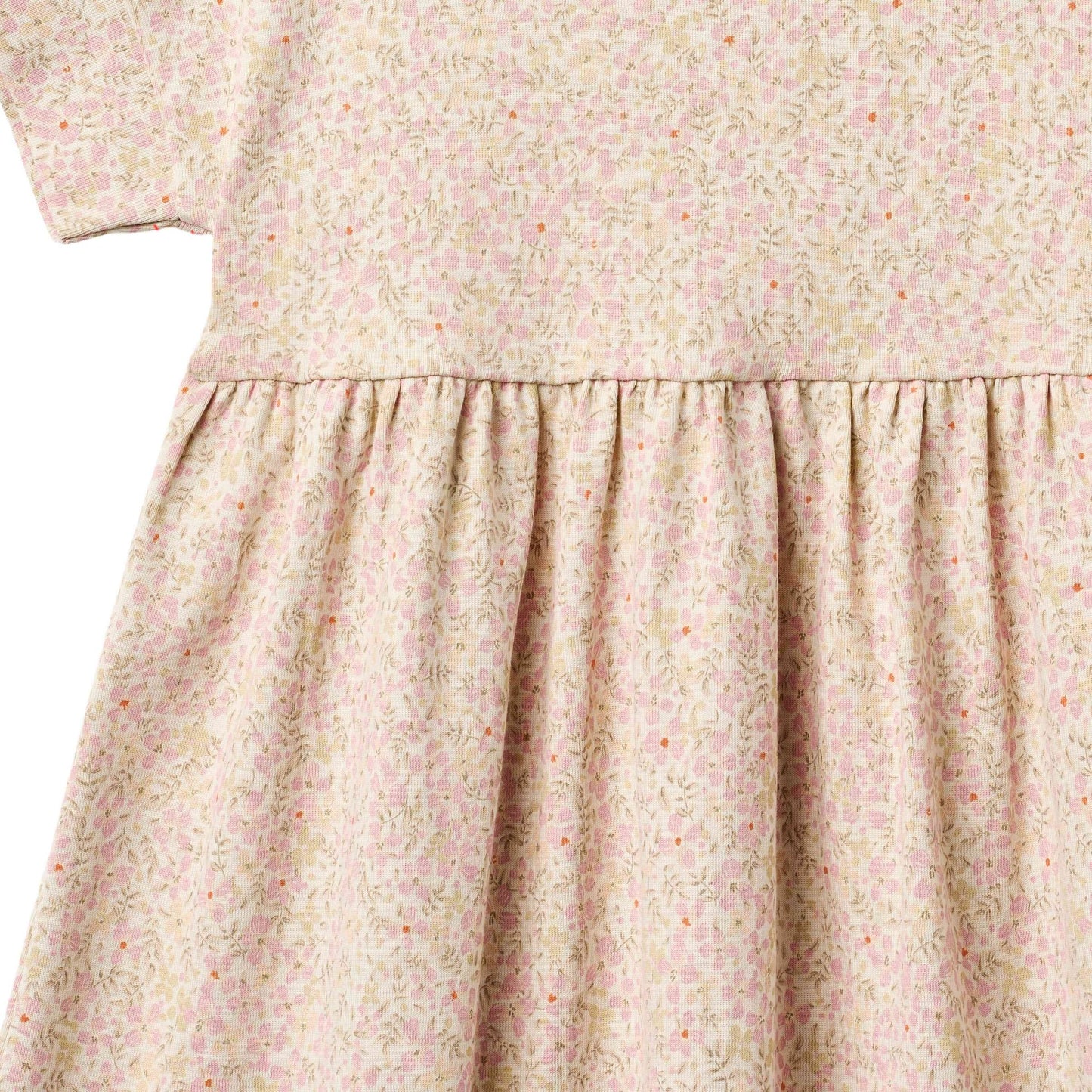 Emilie Jersey Dress - Coral Flowers | Wheat