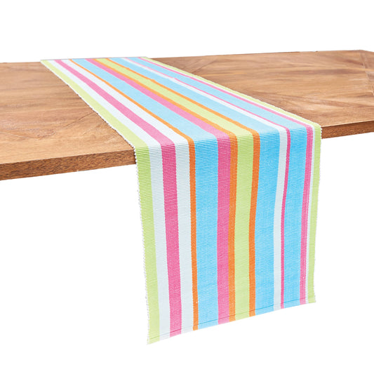 Key Lime Stripe Table Runner | C&F Home