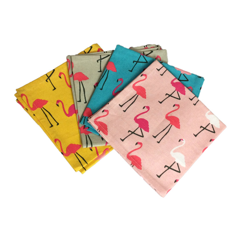 Flamingo Cloth Cocktail Napkins (Set of 4) | Dexam UK