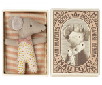 Sleepy Wakey Mouse in a Match Box (Blue & Rose) | Maileg