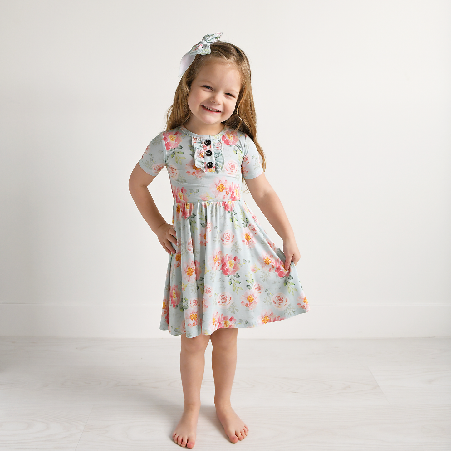 Mae Floral Bamboo Twirl Dress | Gigi & Max