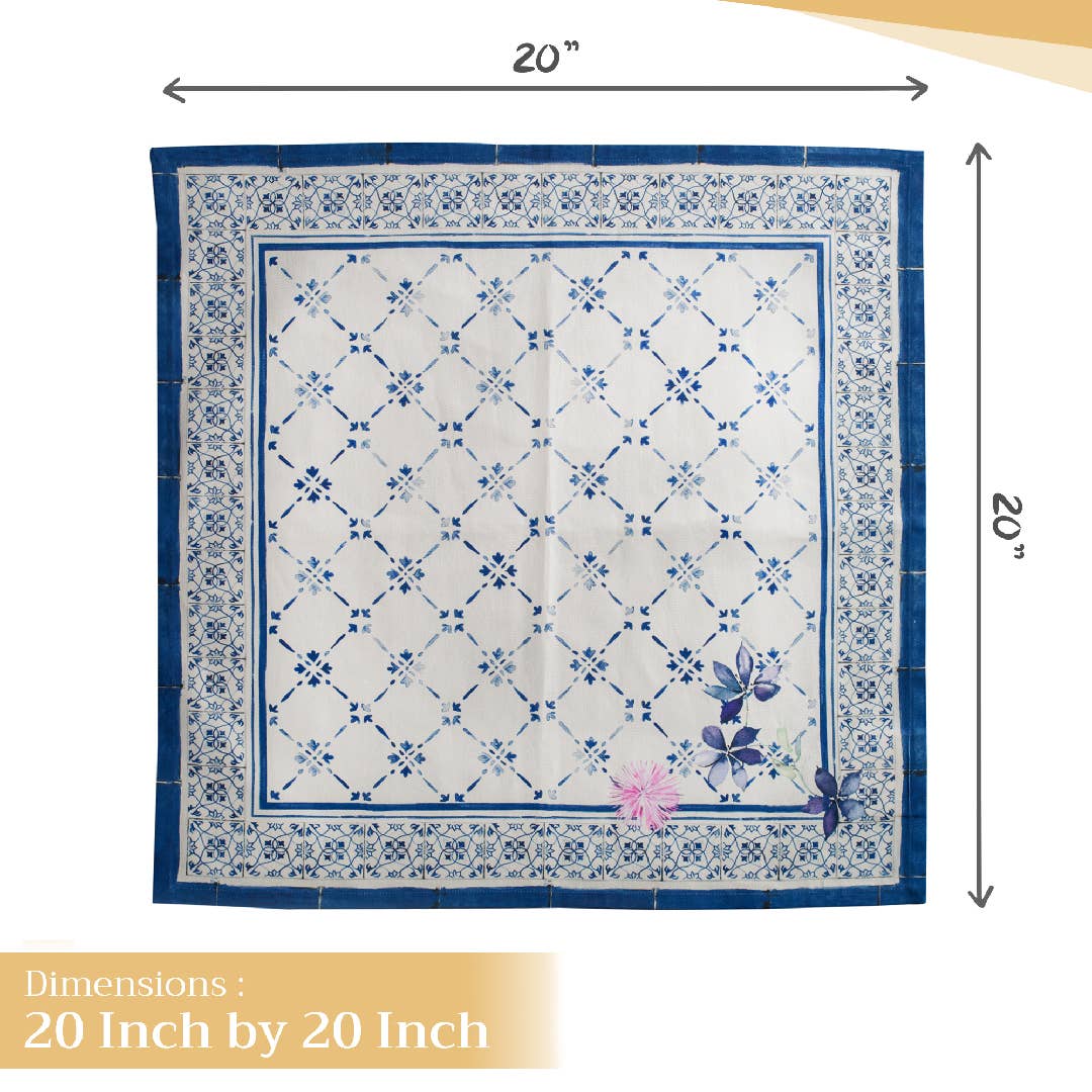 Faience Cloth Napkins - Set Of 4 | Maison d'Hermine