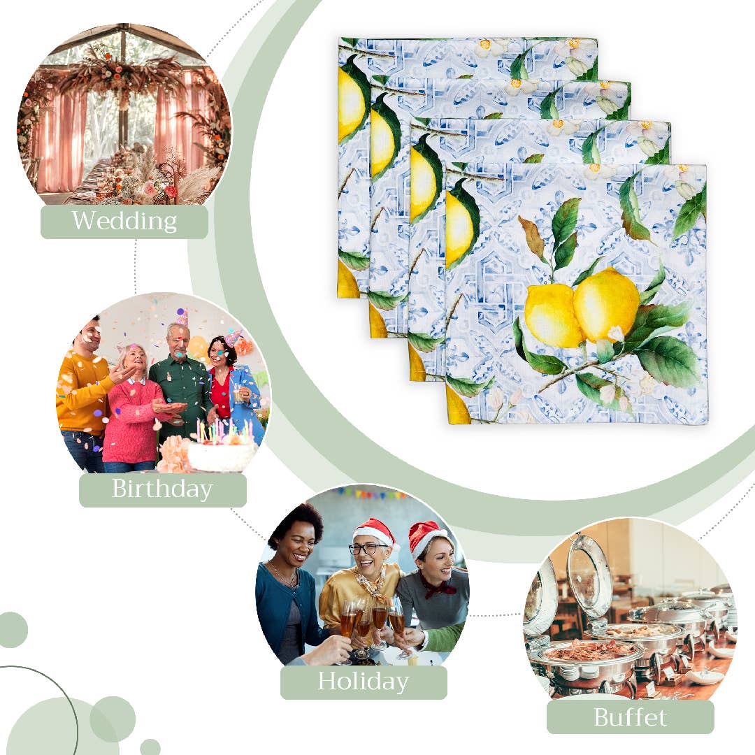 Citrus Cloth Napkins- Set Of 4 | Maison d'Hermine