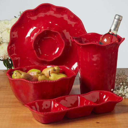 Perlette Red Melamine Wine Cooler | Certified International