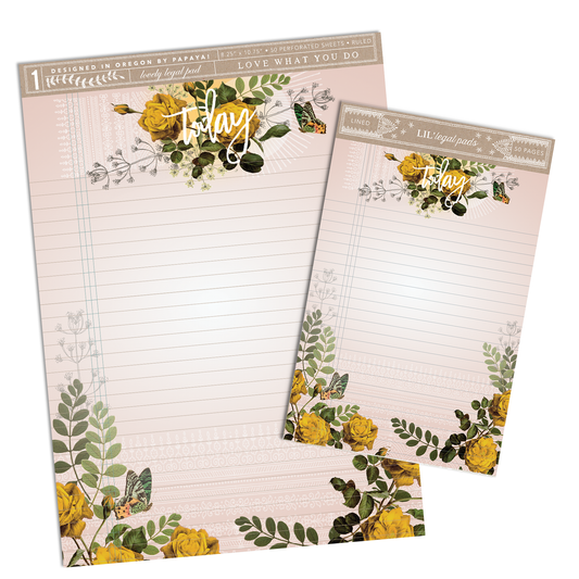 Pink Bouquet Little Legal Pad | Papaya
