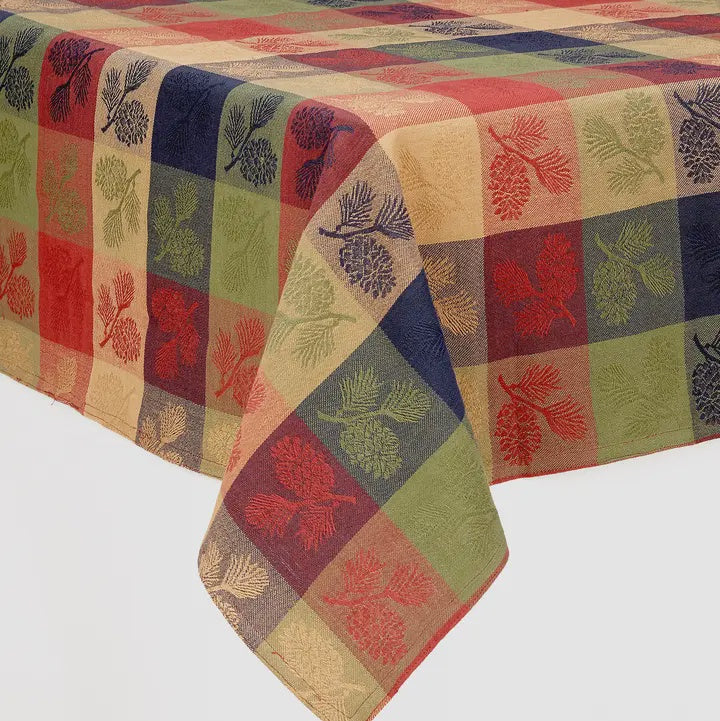 Pinecone Jacquard Tablecloth | Accent Linen