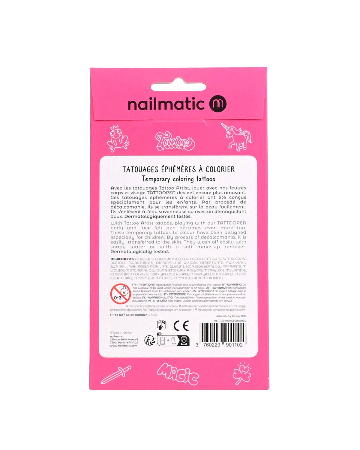 Temporary Coloring Tattoos - Magic world | VICI Brands