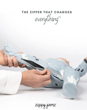 Footed 2 Zip Romper (Various Prints) | Zippy Jamz