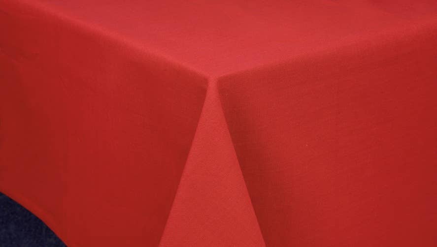 Table Cloth - Red (Solid Colour) | Accent Linen