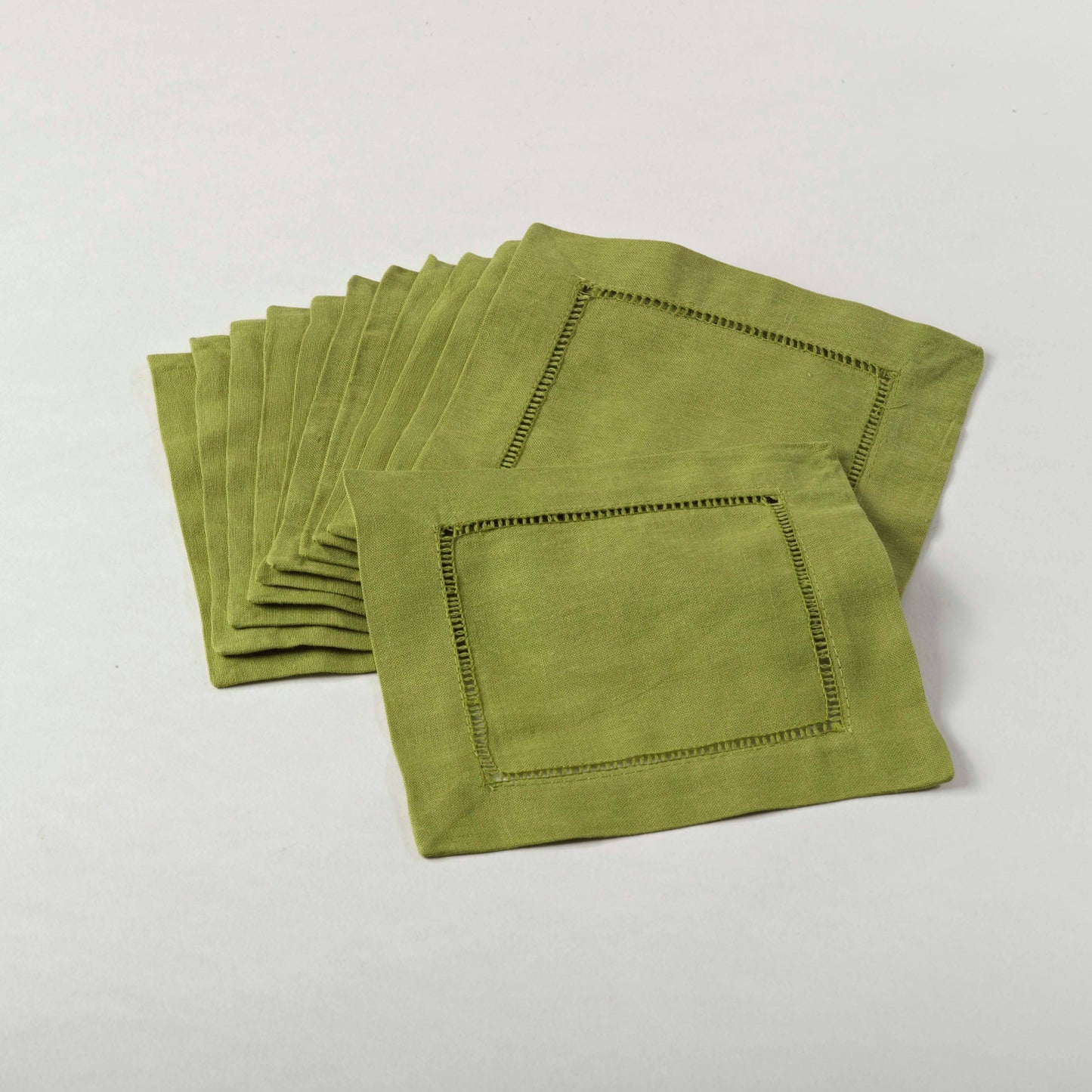 Hemstitched Cloth Cocktail Napkin | Saro Lifestyle