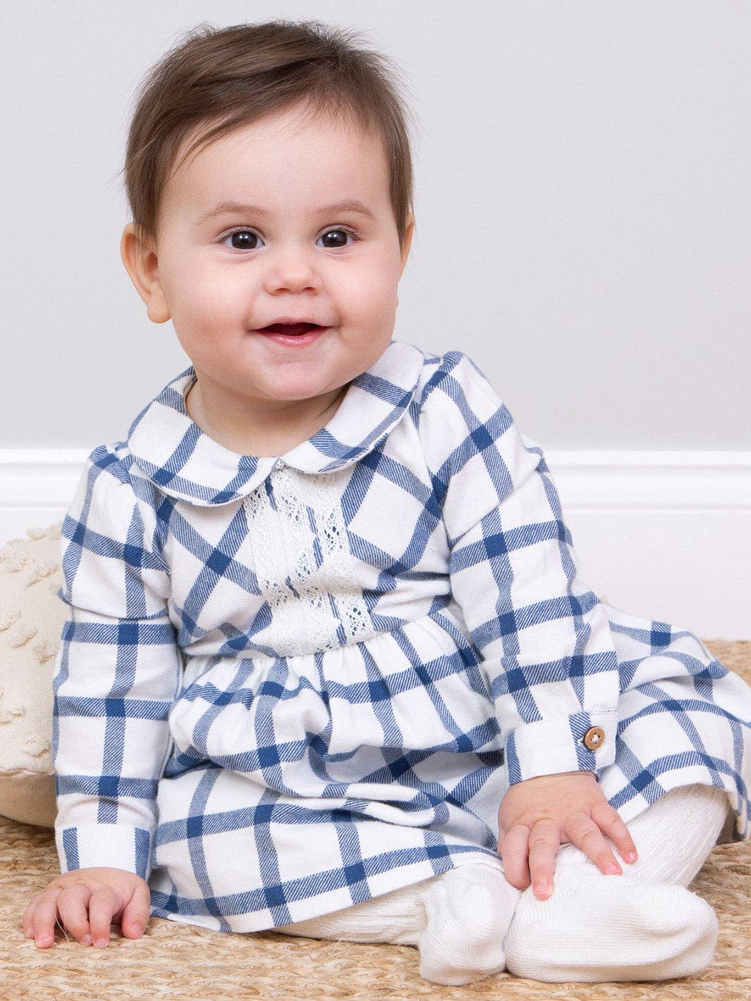 Blue Check Dress with Bloomers | Kite Clothing UK