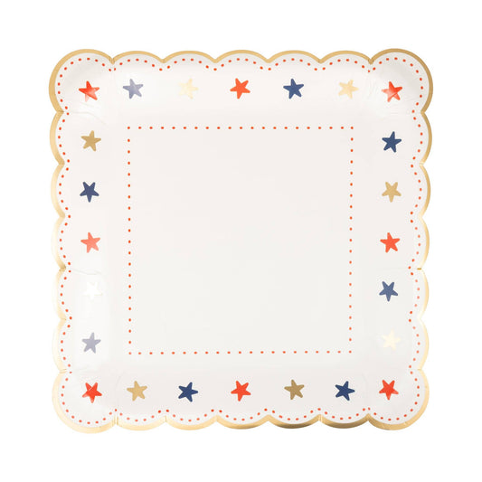 Scallop Star Boarder Paper Plate | My Mind's Eye