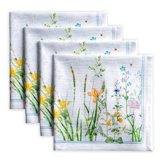 Fleurs De Mai Cloth Napkins - Set Of 4 | Maison d'Hermine