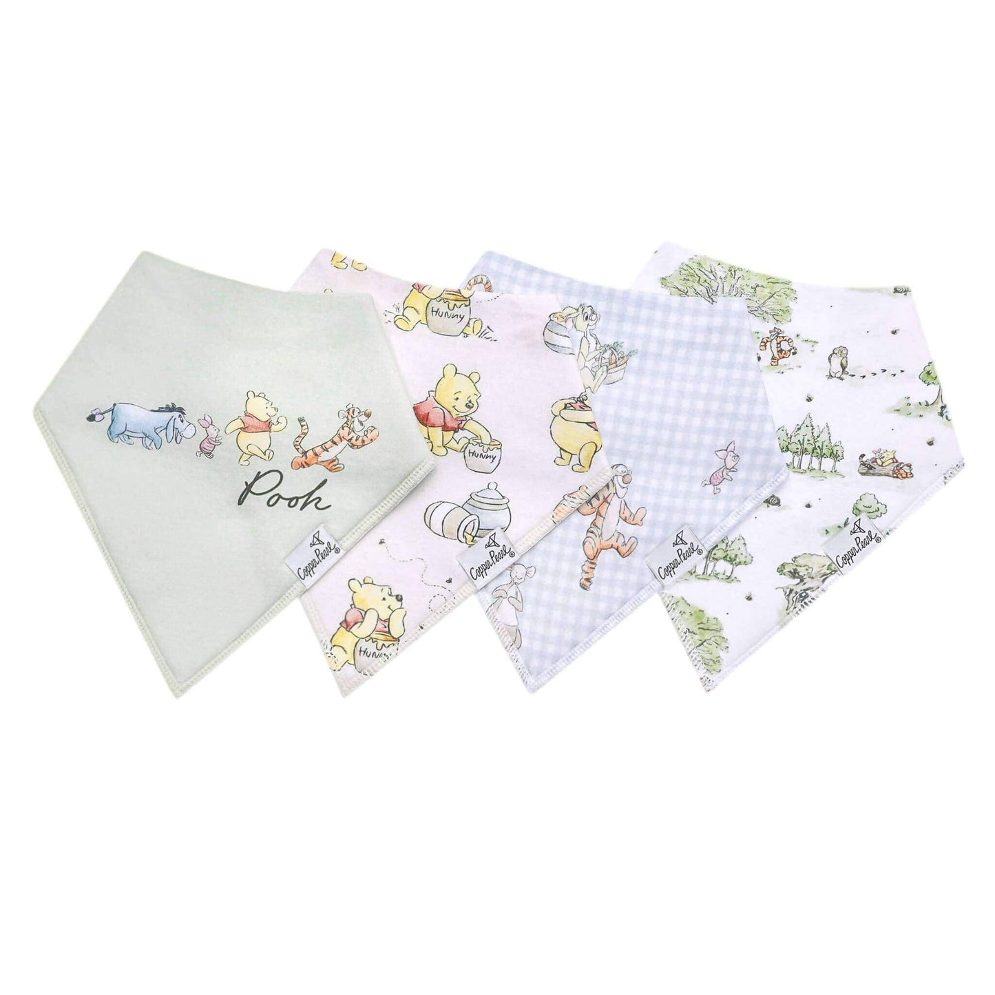 Hundred Acre Wood Bandana Bibs - Set of 4 | Copper Pearl