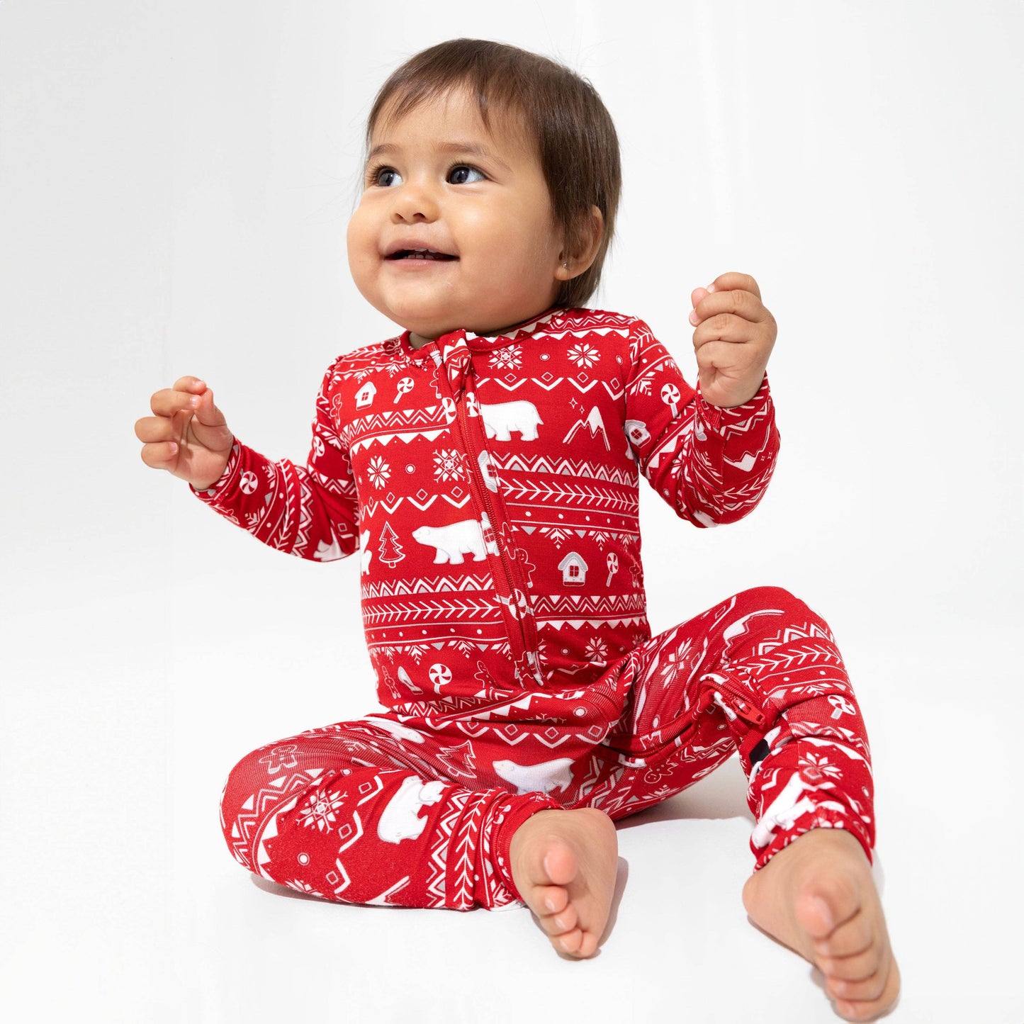 Polar Isle Red Romper | Bellabu Bear