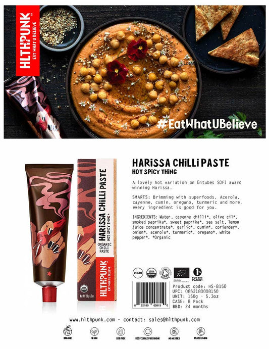 Harissa Chilli Paste Organic - 5.3oz (150g) | HLTHPUNK
