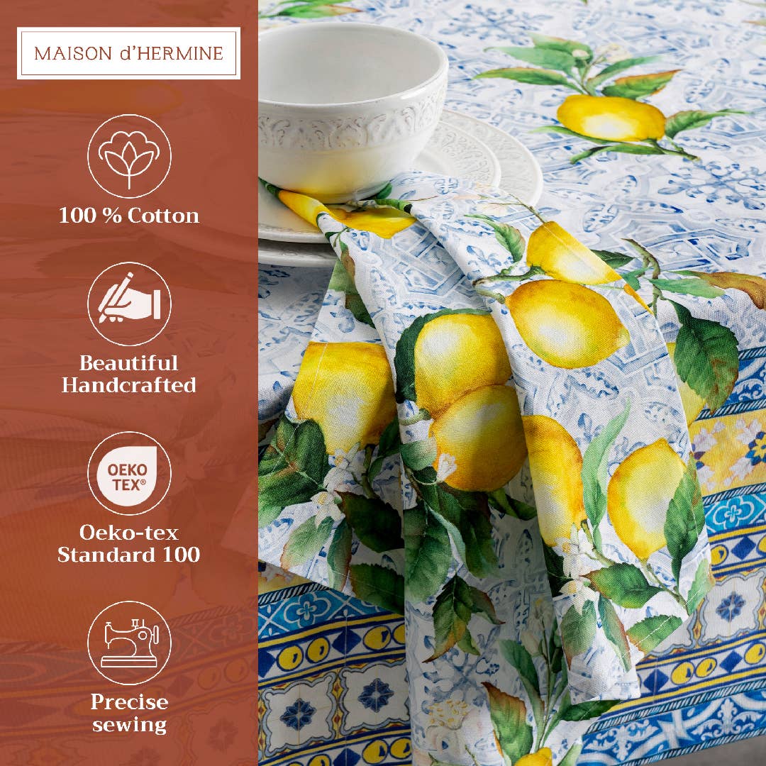 Citrus Cloth Napkins- Set Of 4 | Maison d'Hermine