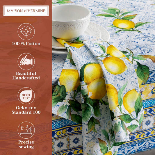 Citrus Cloth Napkins- Set Of 4 | Maison d'Hermine