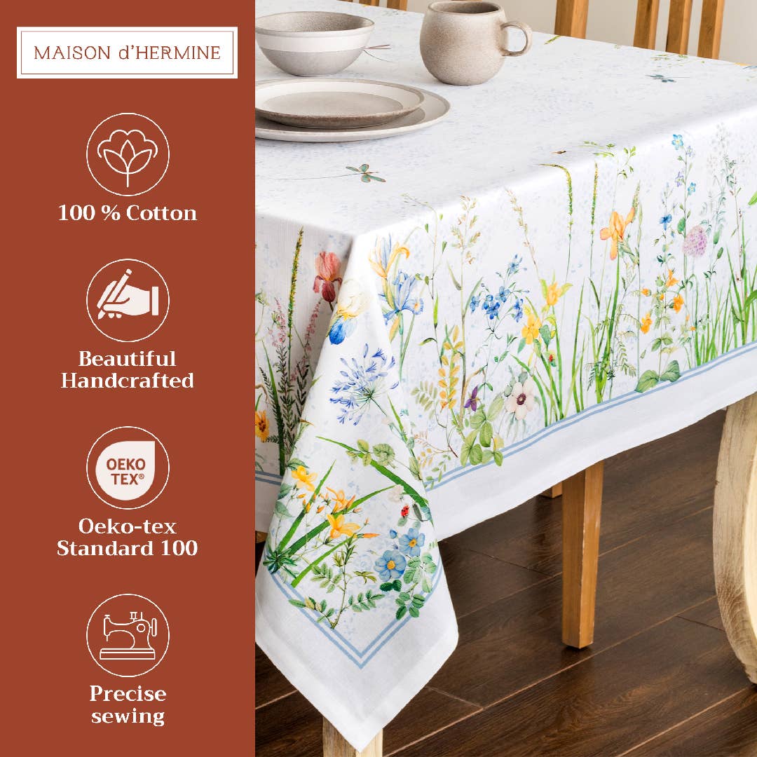 Fleurs De Mai Tablecloth (Various Sizes) | Maison d'Hermine