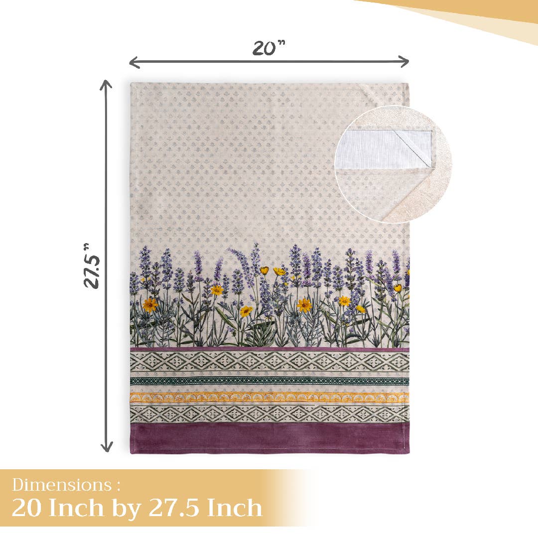 Fanny Lavender Kitchen Towels - Set Of 3 | Maison d'Hermine