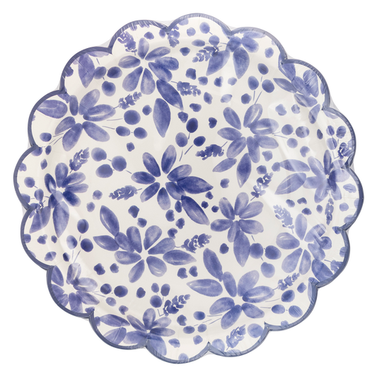 Blue Floral Paper Plate | My Mind's Eye