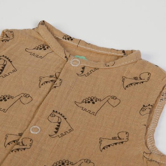 Sleeveless Dinosaur Romper | FS Baby